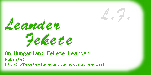 leander fekete business card